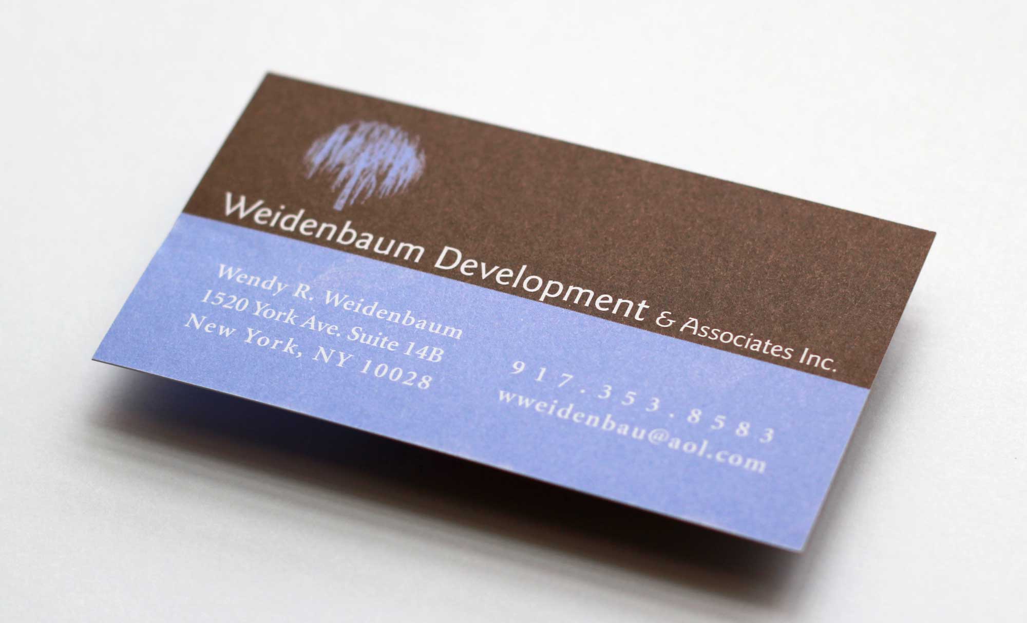 Weidenbaum Development business card design