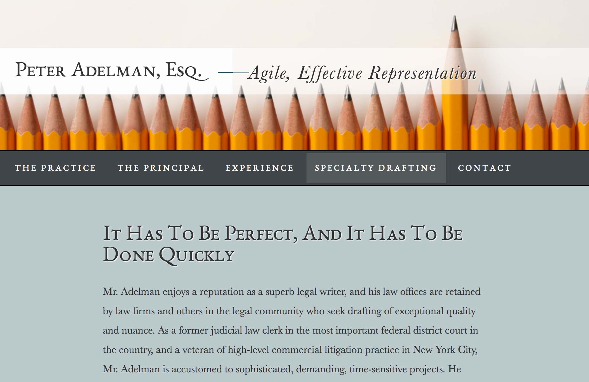 Peter Adelman Website Screenshot